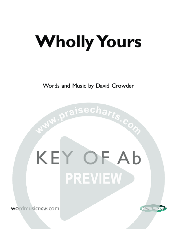Wholly Yours Orchestration (David Crowder)