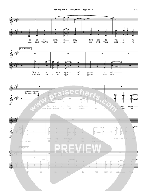 Wholly Yours Flute/Oboe (David Crowder)