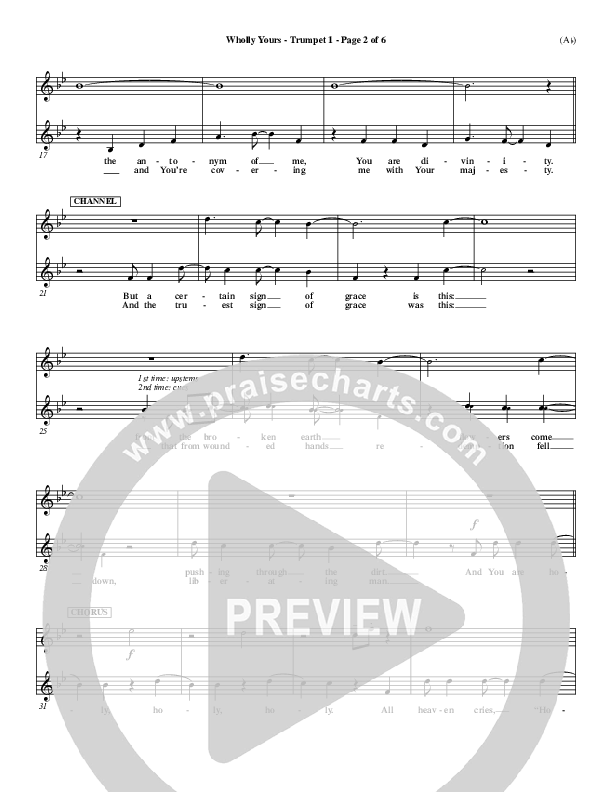 Wholly Yours Trumpet 1 (David Crowder)