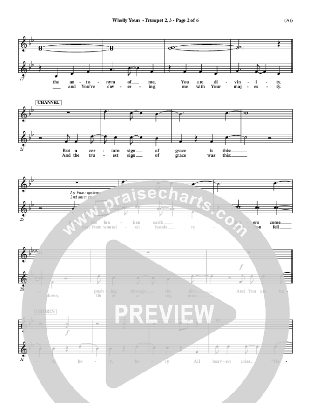 Wholly Yours Trumpet 2/3 (David Crowder)