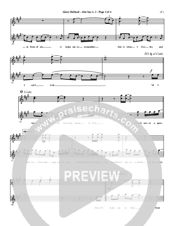 Glory Defined Alto Sax 1/2 (Jason Roy)