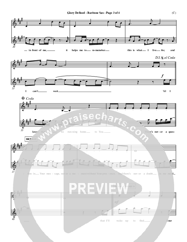 Glory Defined Bari Sax (Jason Roy)