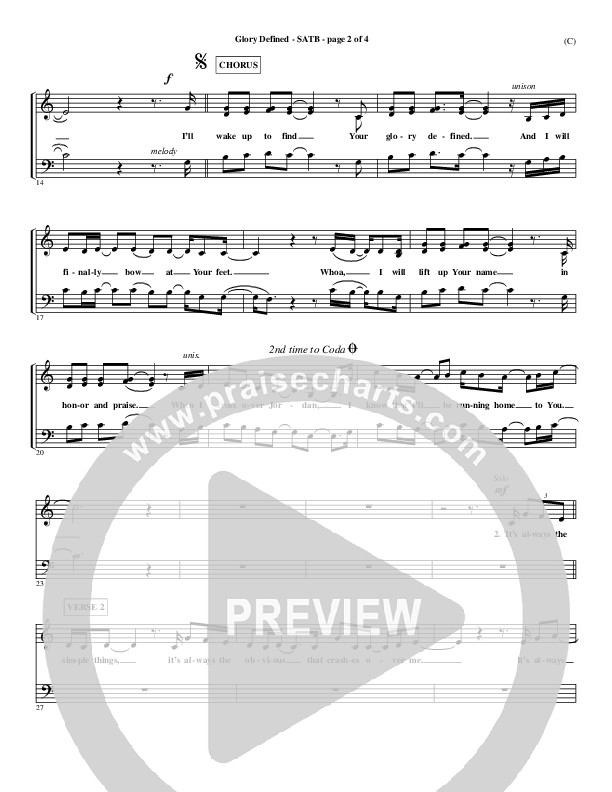 Glory Defined Choir Vocals (SATB) (Jason Roy)