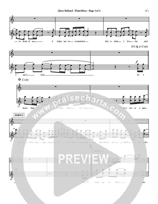 Glory Defined Flute/Oboe (Jason Roy)