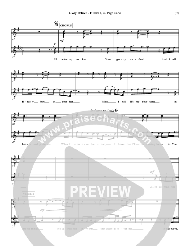 Glory Defined French Horn 1/2 (Jason Roy)