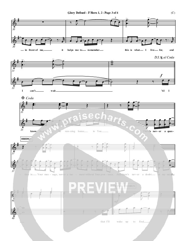 Glory Defined French Horn 1/2 (Jason Roy)