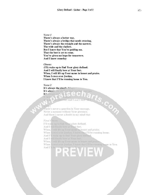 Glory Defined Guitar (Jason Roy)