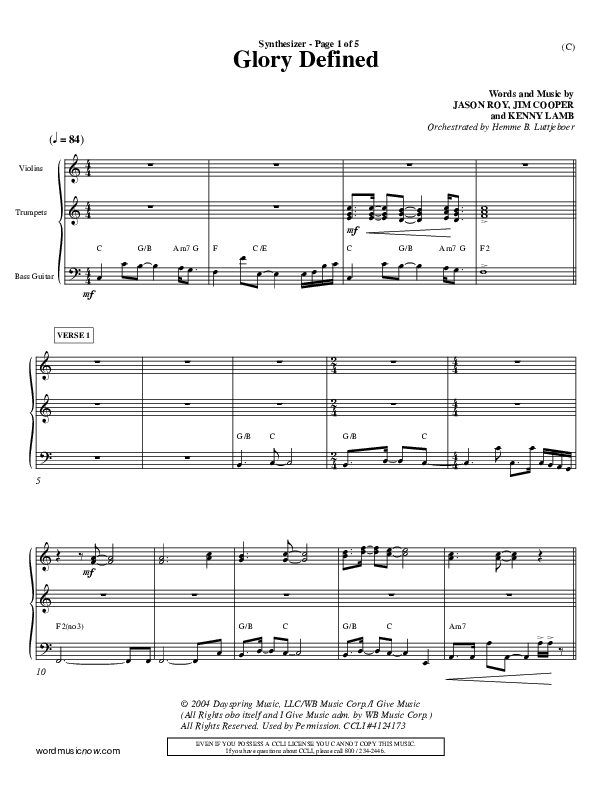 Glory Defined Synth (Jason Roy)