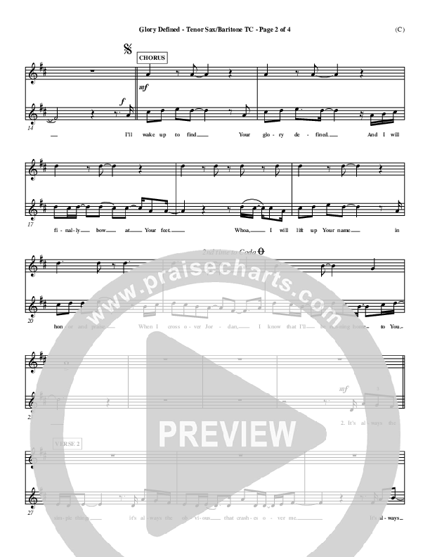 Glory Defined Tenor Sax/Baritone T.C. (Jason Roy)