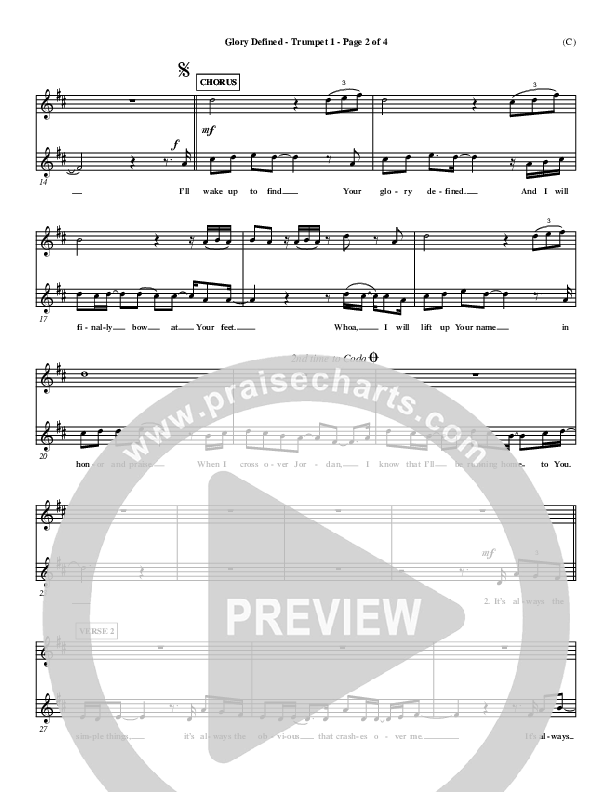 Glory Defined Trumpet 1 (Jason Roy)