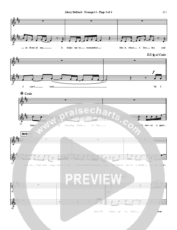 Glory Defined Trumpet 1 (Jason Roy)