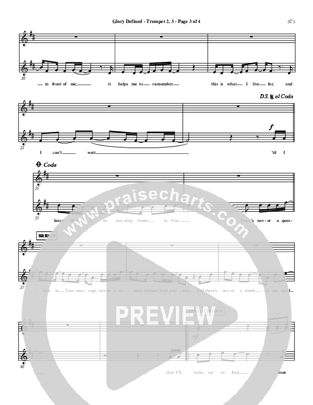 Glory Defined Trumpet 2/3 (Jason Roy)