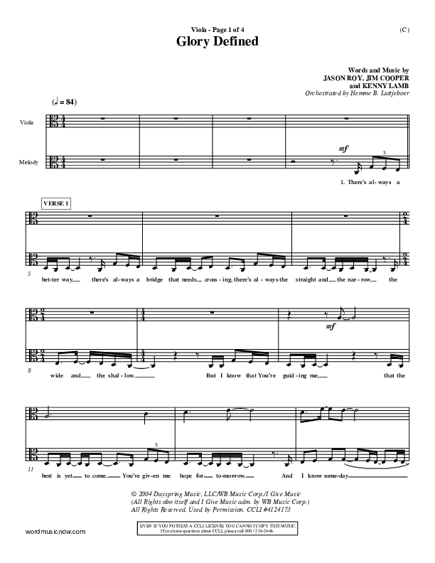 Glory Defined Viola (Jason Roy)