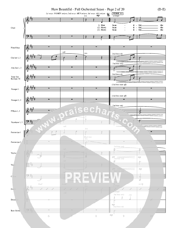 How Beautiful Conductor's Score (Twila Paris)