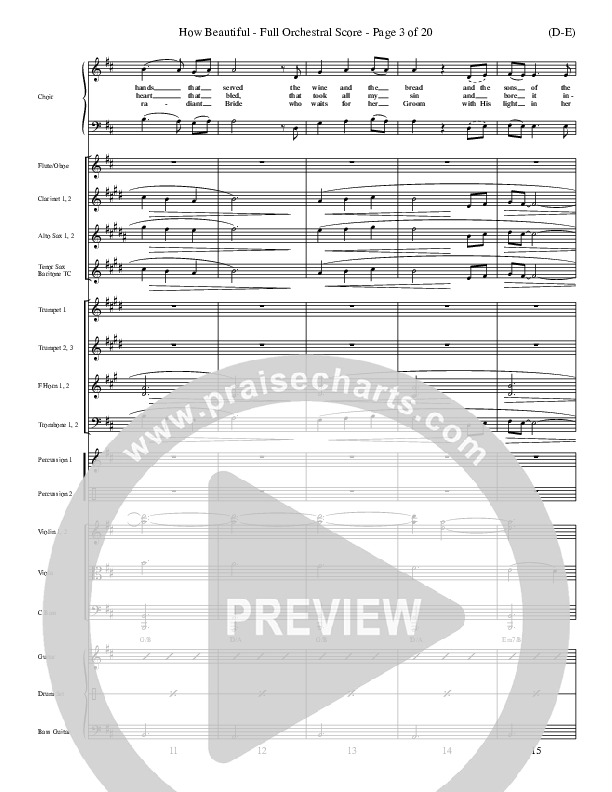 How Beautiful Conductor's Score (Twila Paris)