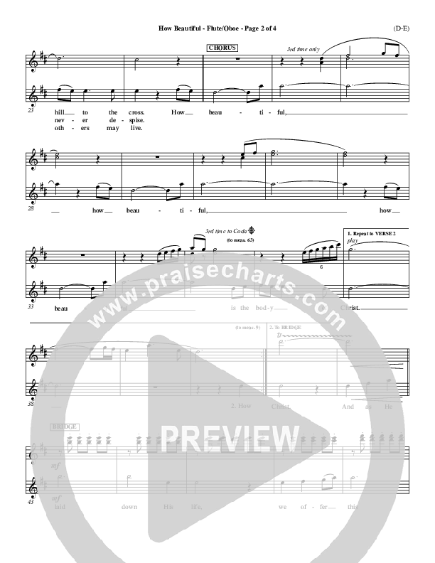 How Beautiful Flute/Oboe (Twila Paris)