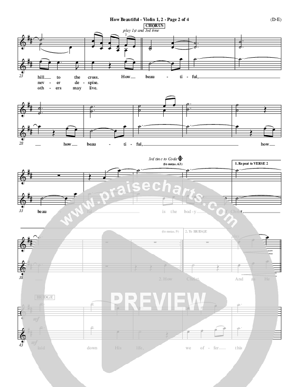 How Beautiful Violin 1/2 (Twila Paris)