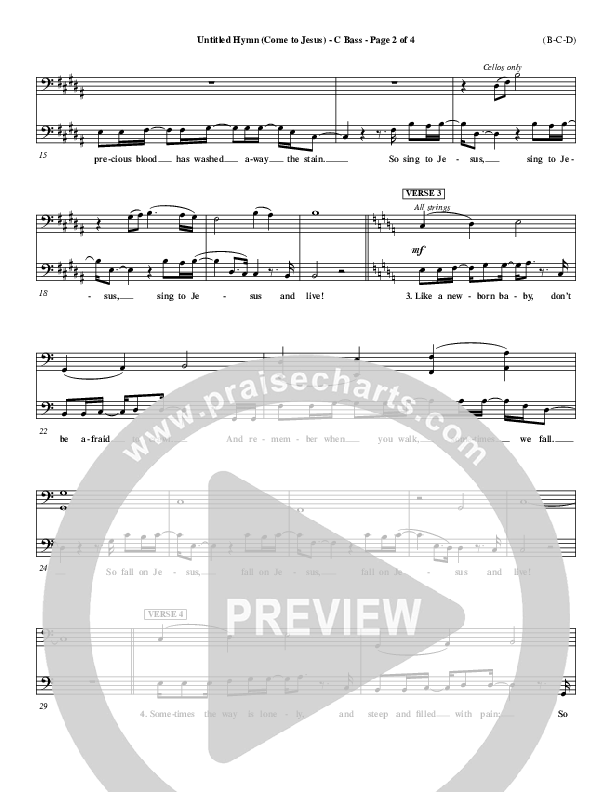 Untitled Hymn (Come To Jesus) Contrabass (Chris Rice)