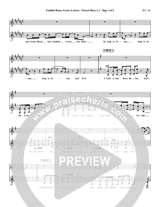 Untitled Hymn (Come To Jesus) French Horn 1/2 (Chris Rice)