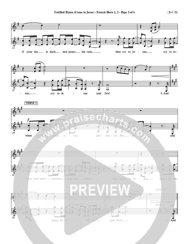 Untitled Hymn (Come To Jesus) French Horn 1/2 (Chris Rice)