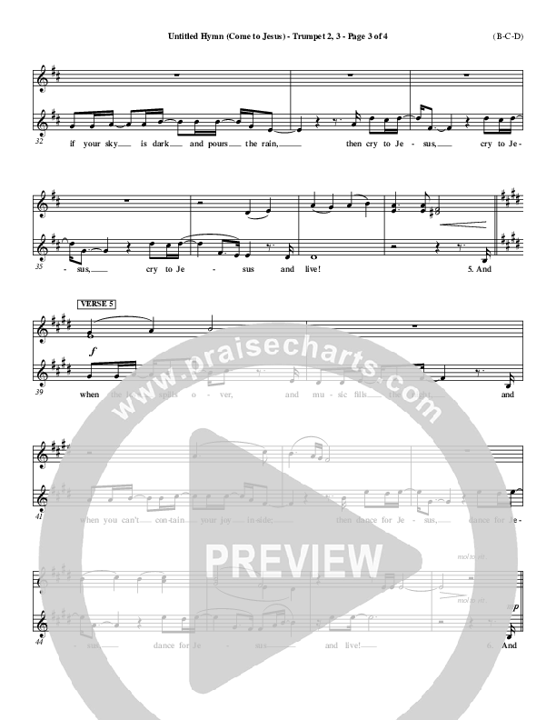 Untitled Hymn (Come To Jesus) Trumpet 2/3 (Chris Rice)