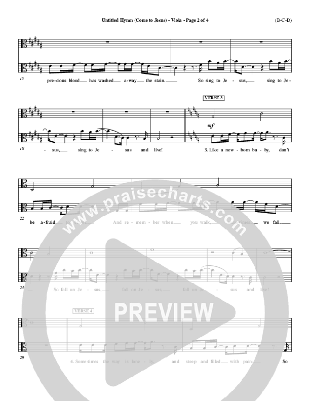 Untitled Hymn (Come To Jesus) Viola (Chris Rice)