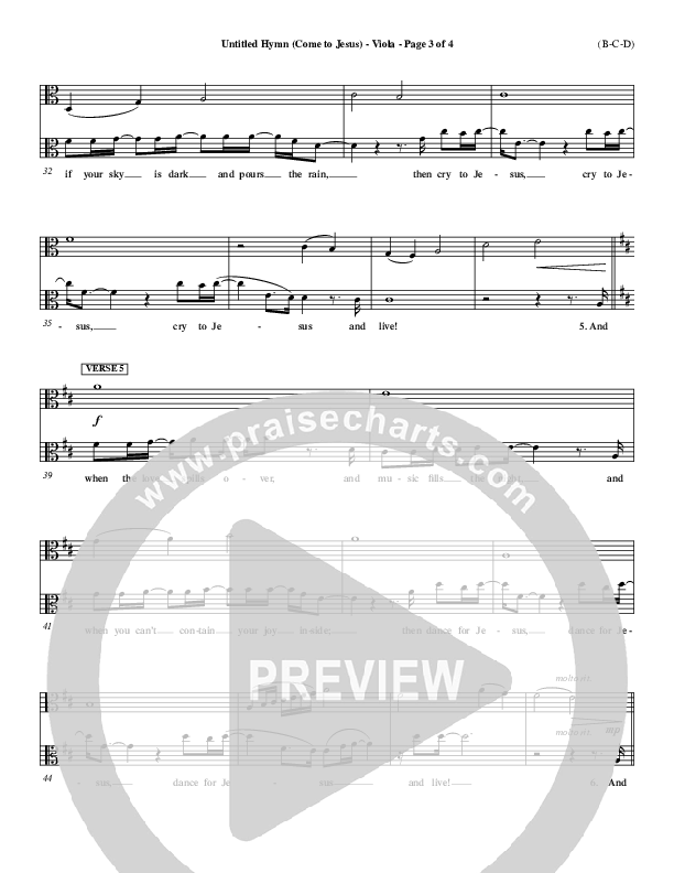 Untitled Hymn (Come To Jesus) Viola (Chris Rice)