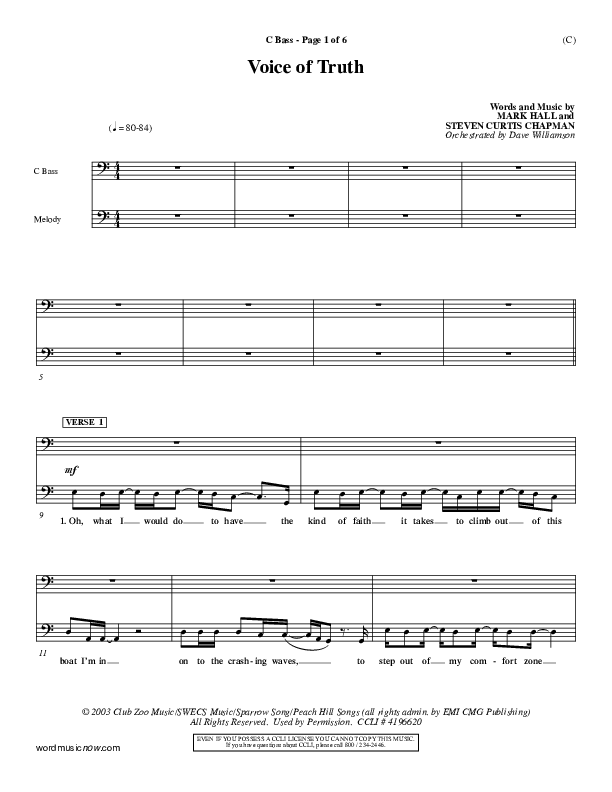 Voice of Truth Contrabass (Mark Hall)