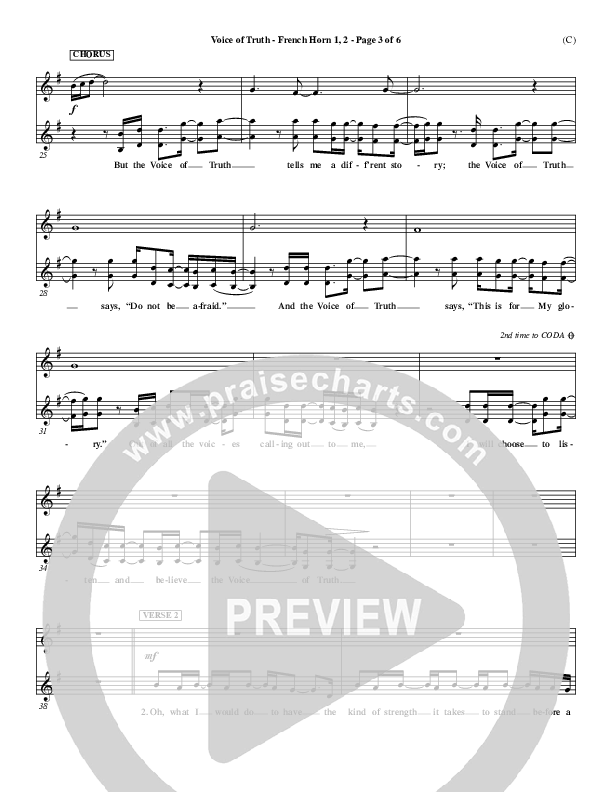 Voice of Truth French Horn 1/2 (Mark Hall)