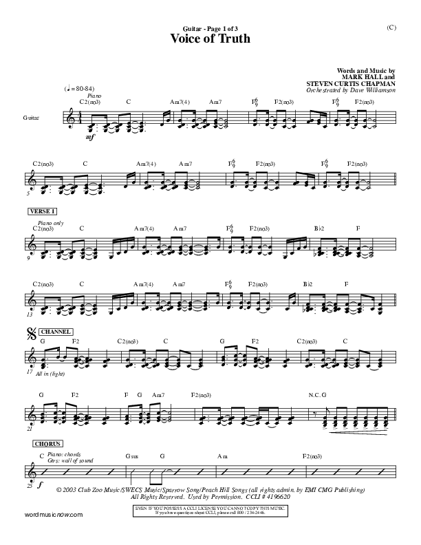 Voice of Truth Guitar (Mark Hall)