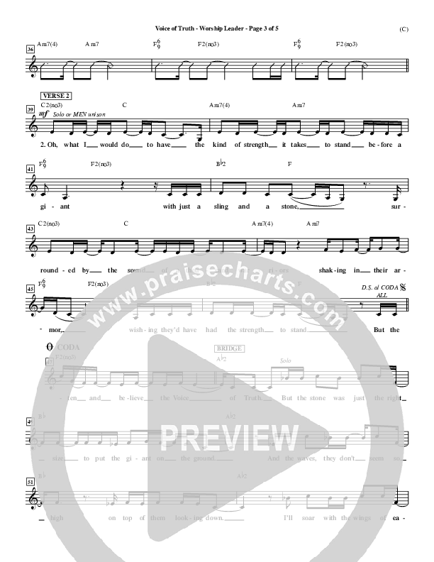 Voice of Truth Lead Sheet (Mark Hall)