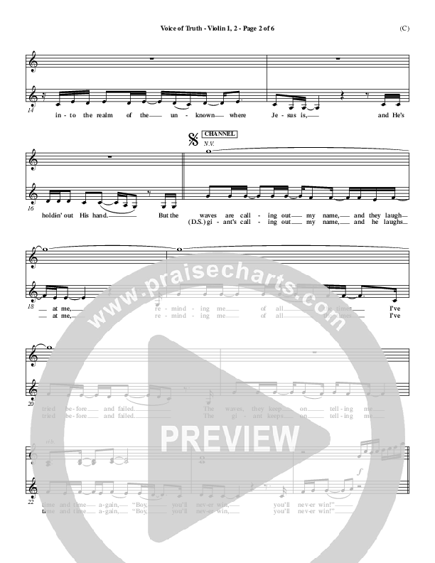 Voice of Truth Violin 1/2 (Mark Hall)