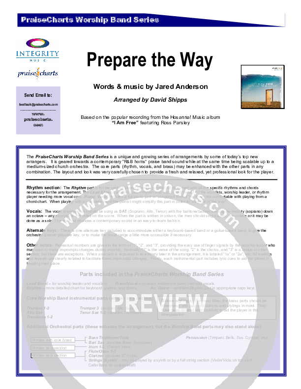 Prepare The Way Cover Sheet (New Life Worship)
