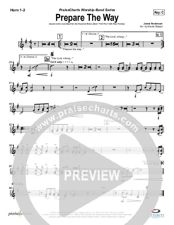 Prepare The Way French Horn 1/2 (New Life Worship)