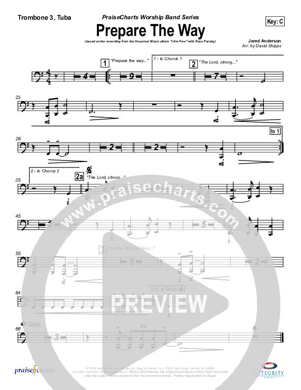 Prepare The Way Trombone 3/Tuba (New Life Worship)