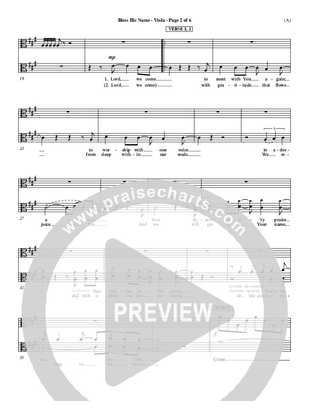 Bless His Name Viola (Tony Sanchez)