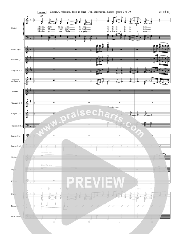 Come Christians Join To Sing Conductor's Score (Christian Bateman)