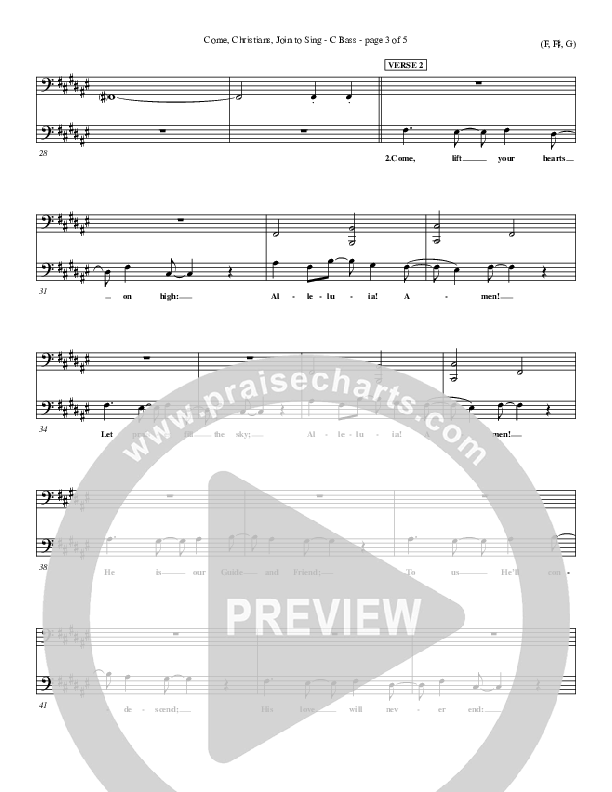 Come Christians Join To Sing Contrabass (Christian Bateman)