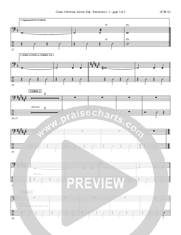 Come Christians Join To Sing Percussion 1/2 (Christian Bateman)