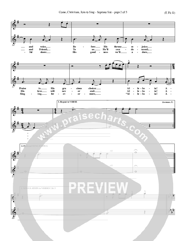 Come Christians Join To Sing Soprano Sax (Christian Bateman)