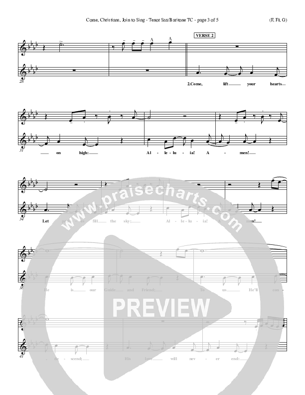 Come Christians Join To Sing Tenor Sax/Baritone T.C. (Christian Bateman)