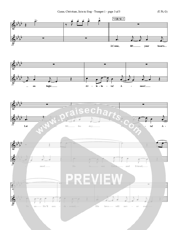 Come Christians Join To Sing Trumpet 1 (Christian Bateman)