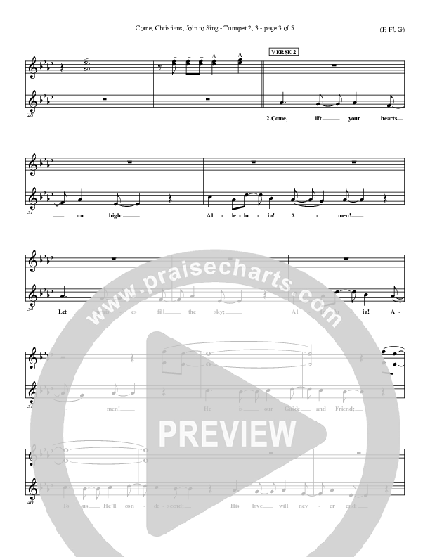 Come Christians Join To Sing Trumpet 2/3 (Christian Bateman)