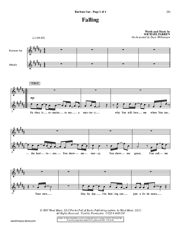 Falling Bari Sax (Pocket Full Of Rocks)