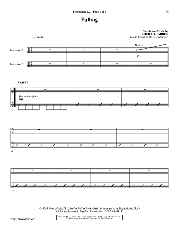 Falling Percussion 1/2 (Pocket Full Of Rocks)