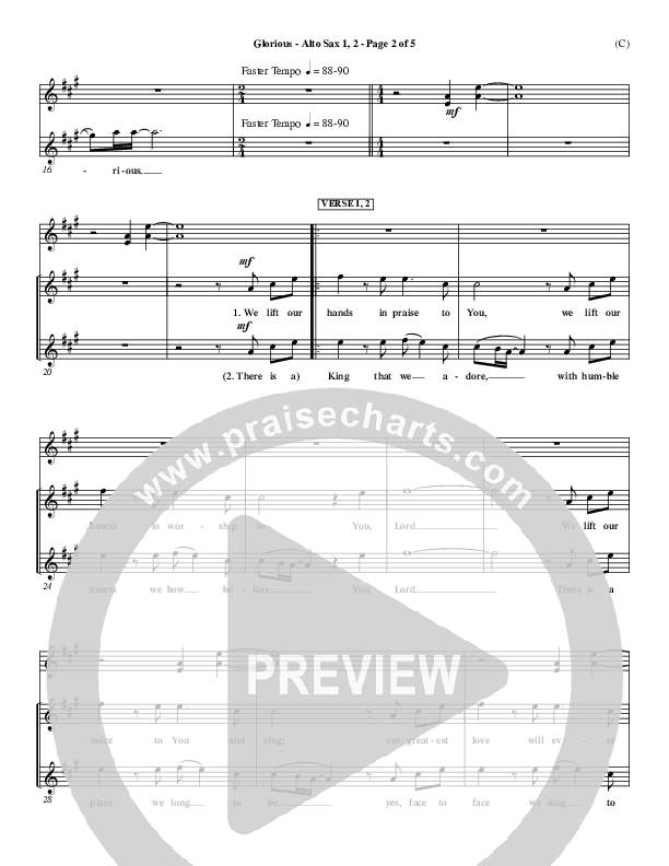 Glorious Alto Sax 1/2 (Chris Tomlin)