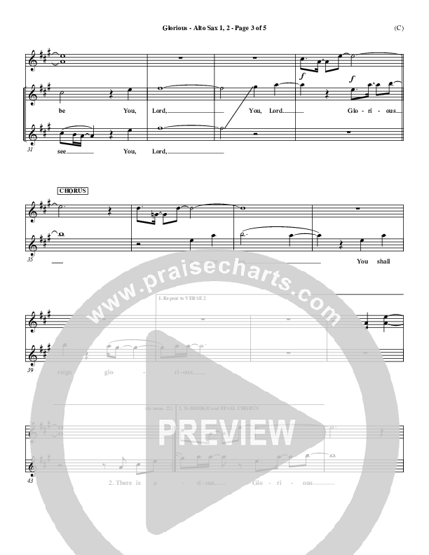 Glorious Alto Sax 1/2 (Chris Tomlin)