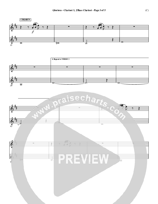 Glorious Clarinet 1/2, Bass Clarinet (Chris Tomlin)