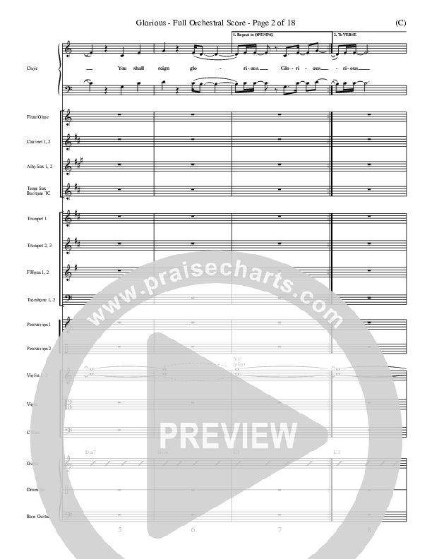 Glorious Conductor's Score (Chris Tomlin)