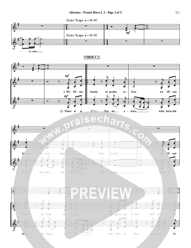 Glorious French Horn 1/2 (Chris Tomlin)